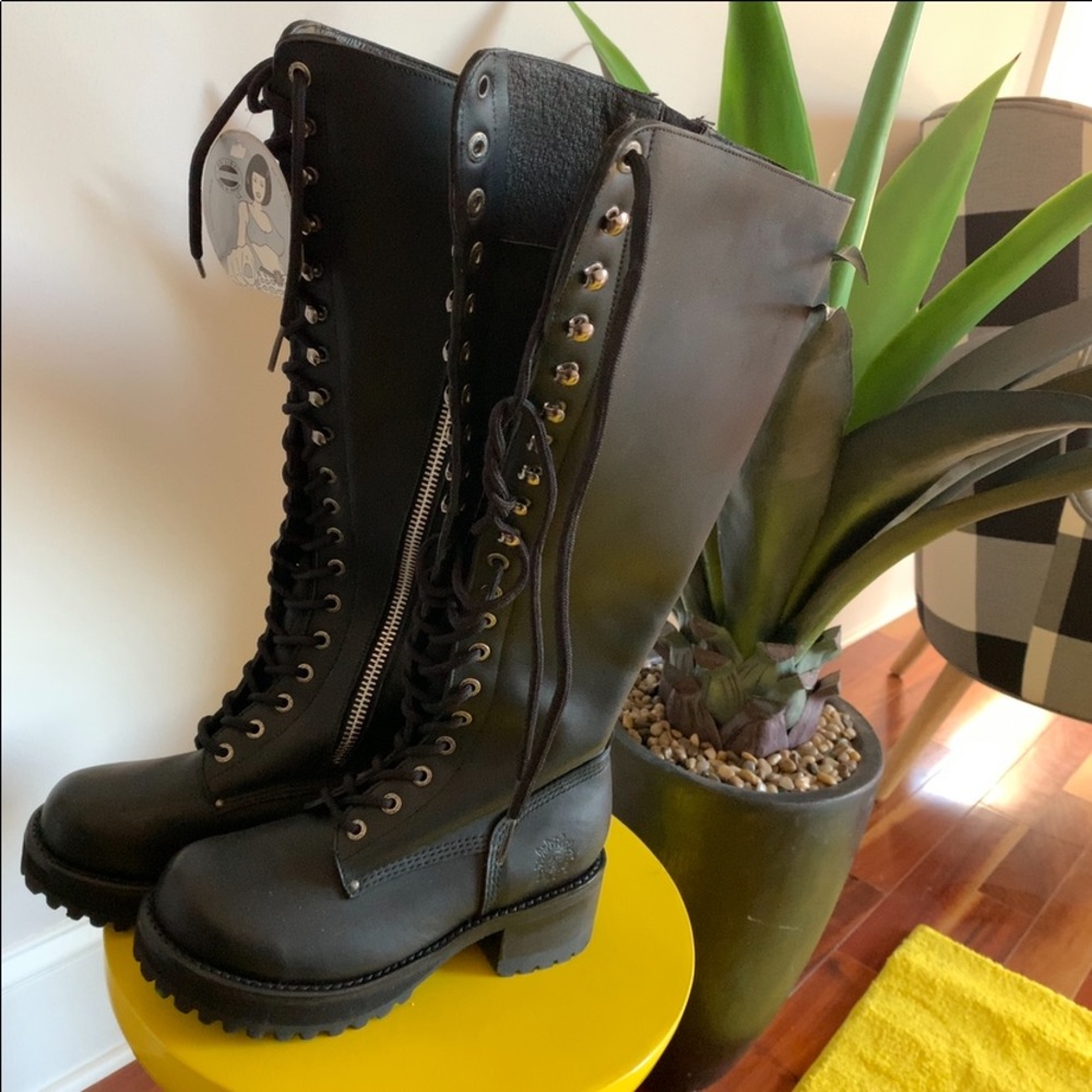 Leather Knee High Boots